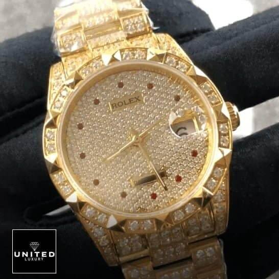 Rolex Cosmograph Daytona 116508 Rolex Datejust 116624 Gold Full Diamond Replica