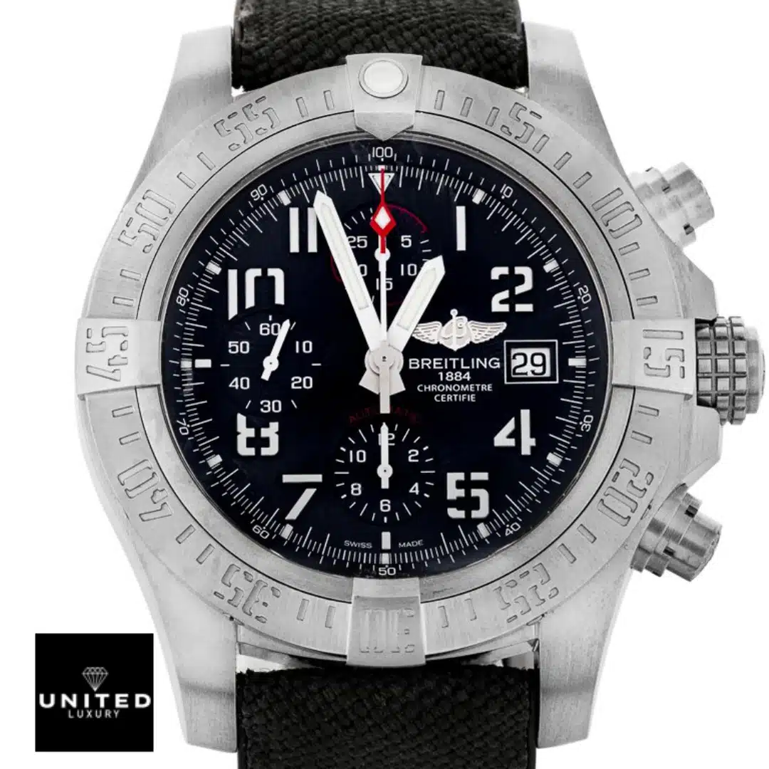 Breitling Super Avenger II A13371 Breitling Super Avenger II A1337111/BC29-442X Black Dial Replica