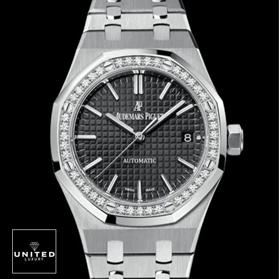 Audemars Piguet Royal Oak 15451ST Audemars Piguet 15451 Royal Oak Selfwinding Black Dial Replica black background