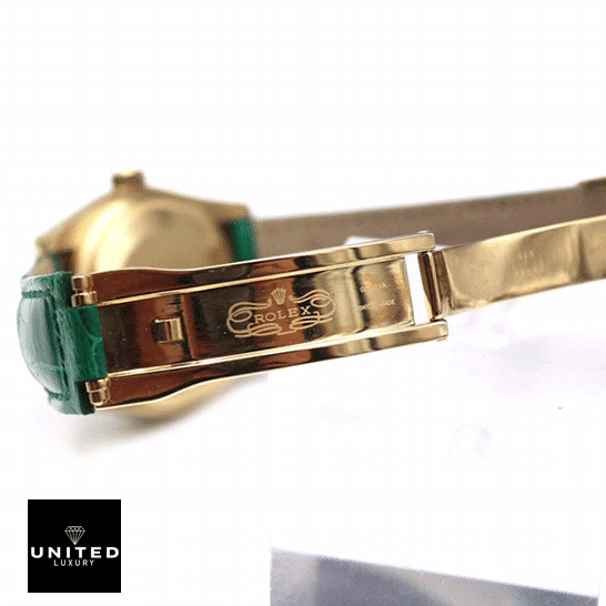 Rolex Day-Date 118138-0003 Rolex Day-Date 118138-0003 Replica Green Bracelet open Fold Clasp