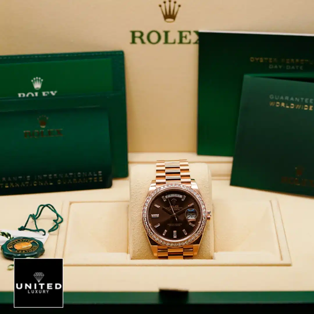 Rolex Day-Date 228345RBR Rolex Day-Date 40 228345RBR Replica ın the Rolex Box & Guarantee Card