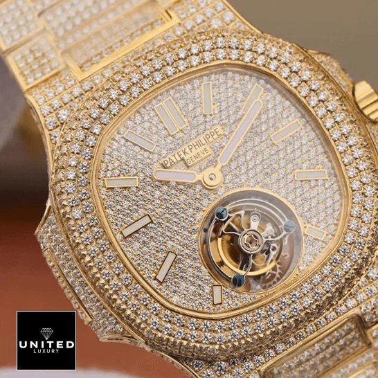 Patek Philippe Nautilus 5711/1A-018 Patek Philippe Diamond Dial Torbillion Replica front view