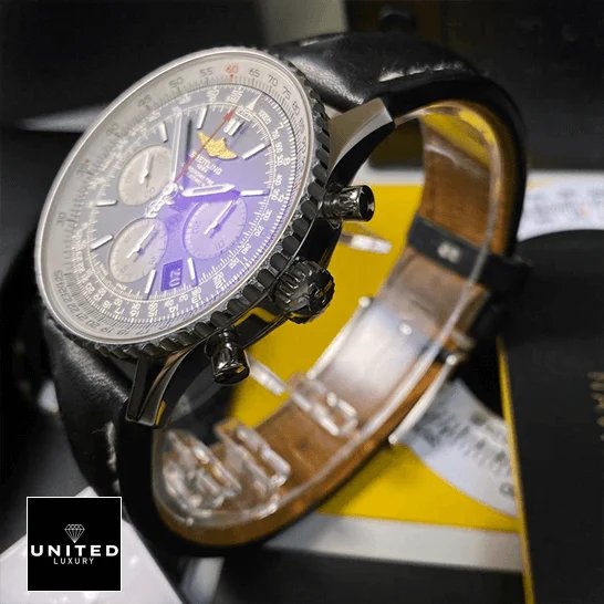 Breitling Navitimer B01 Chronograph 46 AB0127211B1X1 Breitling Navitimer Black Dial Replica steel side view