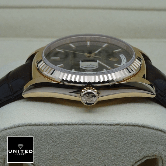 Rolex Day-Date 118135-0002 Rolex Day-Date 118139 Stainless Steel Gold Case Right Side Replica