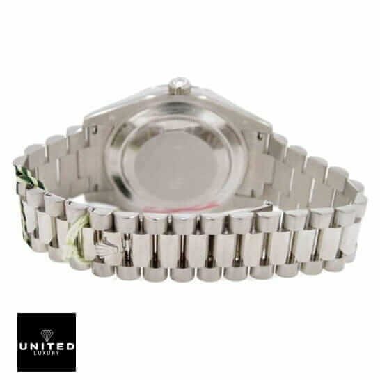 Rolex Day-Date II 218239 Rolex Day Date 218239 Jubilee Bracelet back of the clock