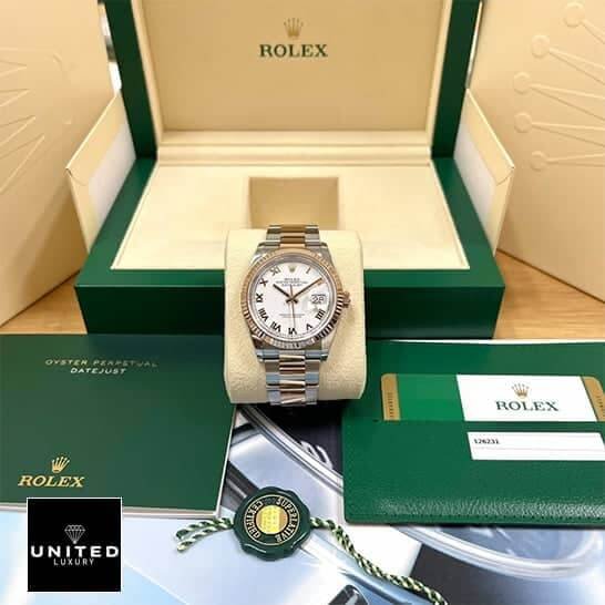 Rolex Datejust 126300 Rolex Datejust 36 White Roman Numerial Oyster Replica & Guarantee Card