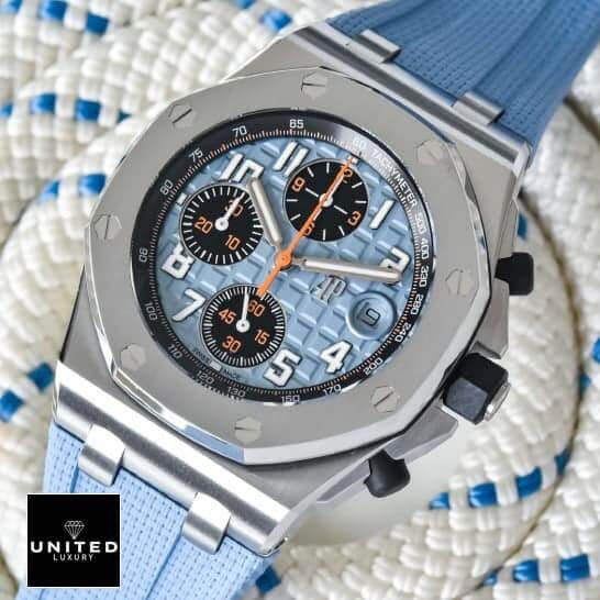 Audemars Piguet Royal Oak Selfwinding 26238ST Audemars Piguet 26238ST Blue Dial Replica on the rope