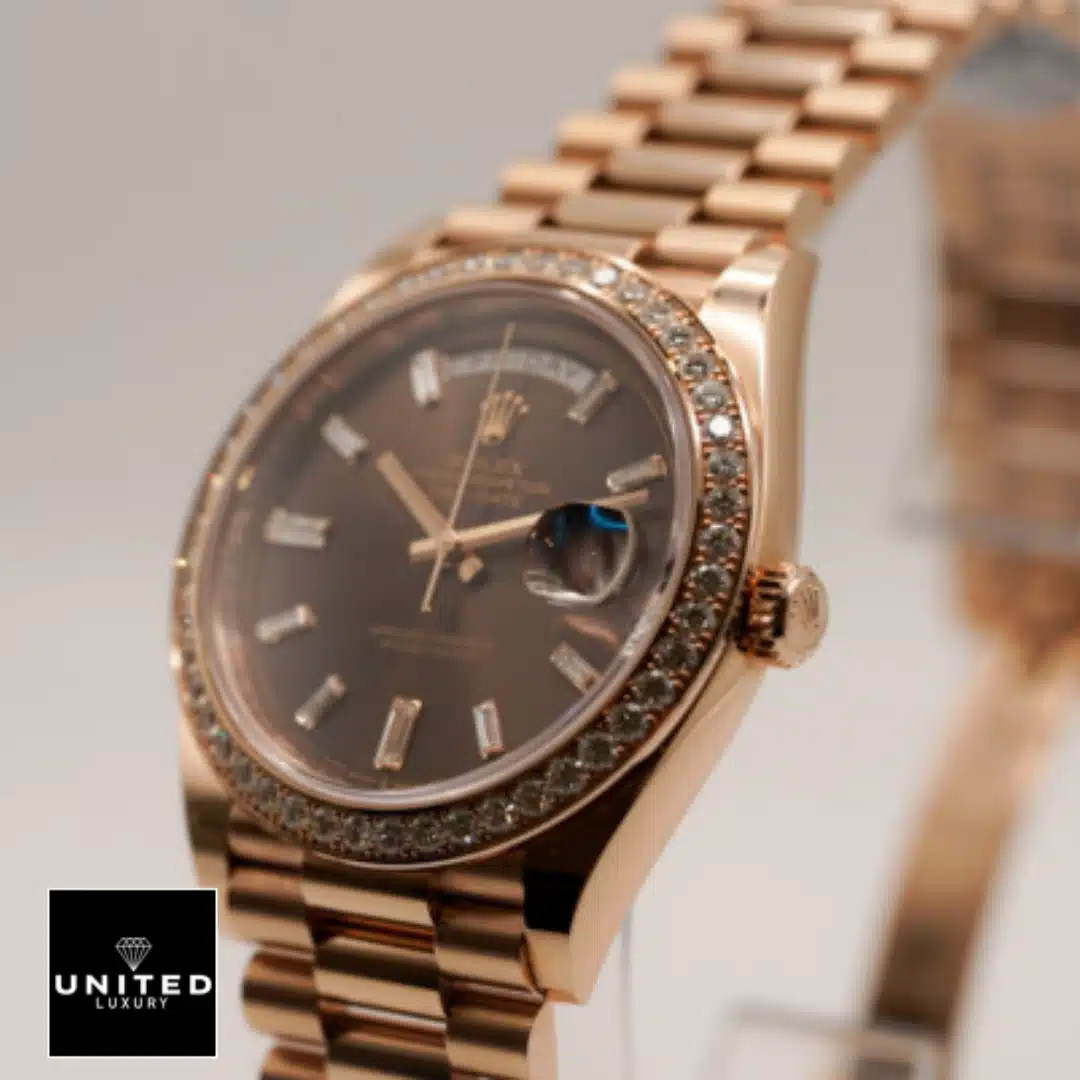 Rolex Day-Date 228345RBR Rolex Day-Date 40 Rose Gold Crown Pusher 228345RBR Replica