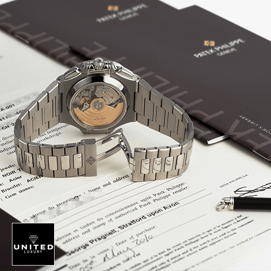Patek Philippe Nautilus 5980/1A-001 Patek Philippe Nautilus 59801A-001 Steel Bracelet Replica upside view