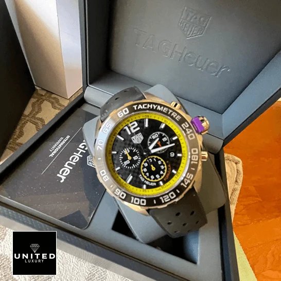 TAG Heuer Formula 1 CAZ1010.FT8024 Tag Heuer Carrera cAZ101AC.FT8024 Yellow Black Dial Replica in the box