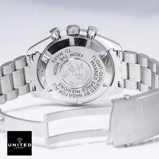 Omega Speedmaster Professional 3577.50.00 Omega Speedmaster Steel Case Crown / Push Button Replica opened steel clasp