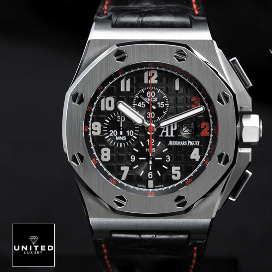 Audemars Piguet Royal Oak Offshore 26133ST.OO.A101CR.01 Audemars Piguet Royal Oak Black Dial Replica black background