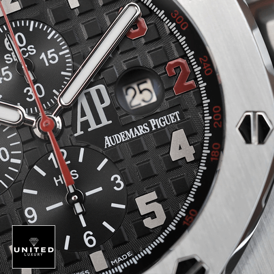 Audemars Piguet Royal Oak Offshore 26133ST.OO.A101CR.01 Audemars Piguet Royal Oak Black Dial Replica red second hand