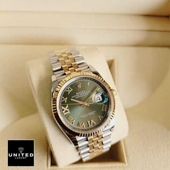 Rolex Datejust 126283RBR Master Clone Quality rolex 126283rbr replica 2 Rolex Datejust 126283RBR Roman Green Dial Replica in the box