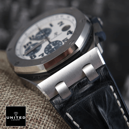 Audemars Piguet Royal Oak Offshore 26170ST.OO.D305CR.01 Audemars Piguet Royal Oak White Dial Replica blue leather bracelet