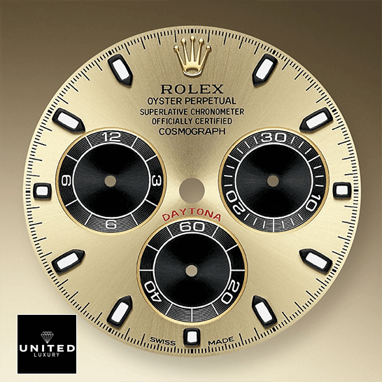 Rolex Daytona Cosmograph 116508 Rolex Daytona 116518LN Black & Gold Dial on the Rolex Logo Replica