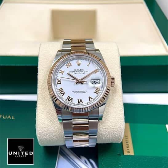Rolex Datejust 126300 Rolex Datejust 36 White Gold Roman Numerial Dial Oyster Replica