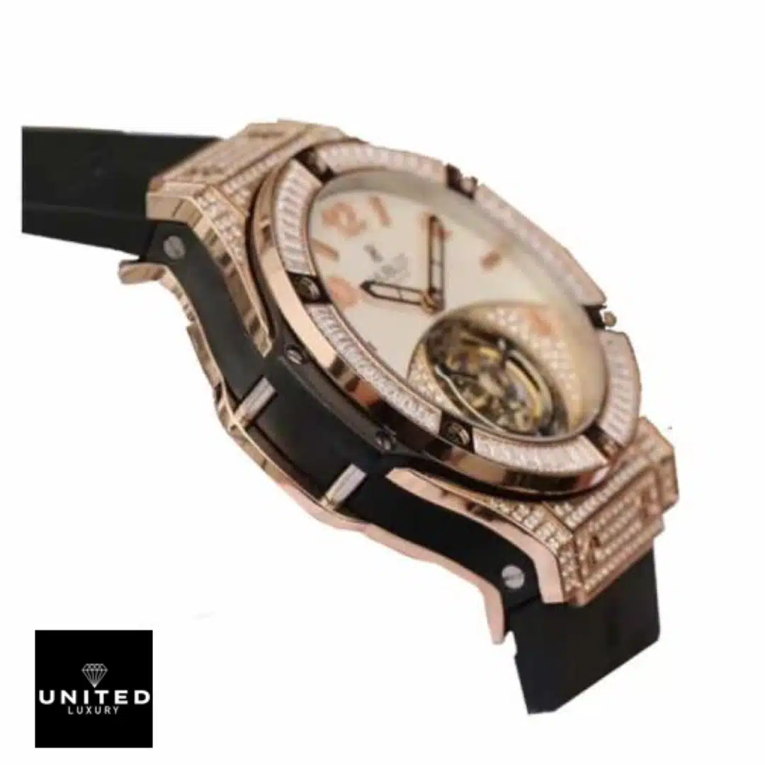 Hublot Big Bang Unico 345.SE.2010.LR.1704 Hublot Gold Diamond tourbillion replica side view