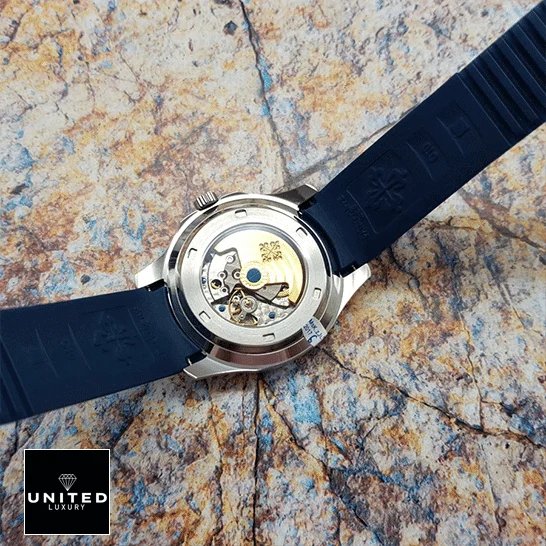 Patek Philippe Blue Rubber Bracelet Replica upside view