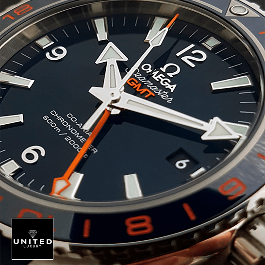 Omega Seamaster Planet Ocean Co-Axial Master Chronometer Chronograph 232.30.44.22.03.001 Perfect Clone Edition omega seamaster planet ocean steel 232 32 44 22 03 001 blue dial close Omega Seamaster Gmt Blue Dial Replica orange second hand