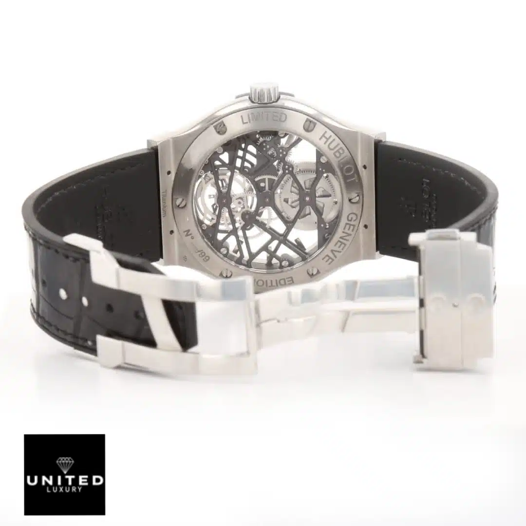 Hublot Classic Fusion 411.JX.1170.RX Hublot with diamond black replica clasp and stainless steel case