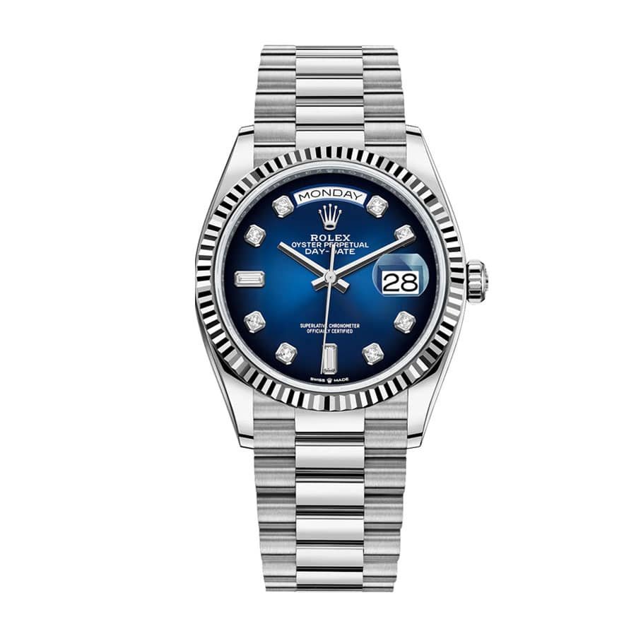 Rolex Day-Date 128239 “Blue Diamond Dial” High Fidelity Replica