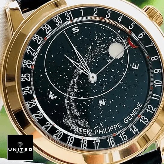 Patek Philippe Grand Complications 6102R-001 Patek Philippe 6120_001 Celestial Rose Gold Black Dial Replica front view