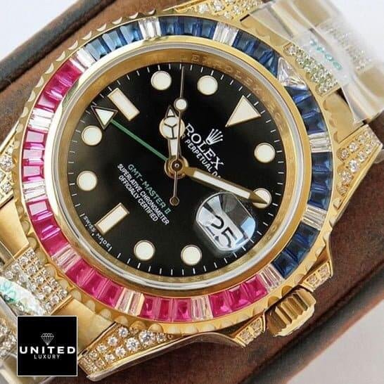 Rolex GMT-Master II 116718LN Rolex GMT-Master II Haribo Gold Gem-Set Bezel Oyster Replica