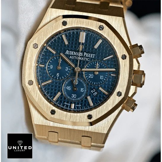 Audemars Piguet Royal Oak 26320BA.OO.1220BA.02 Premium Replica 1:1 audemars piguet royal oak chronograph 26320BA dial Audemars Piguet Royal Oak Blue Dial Replica front view