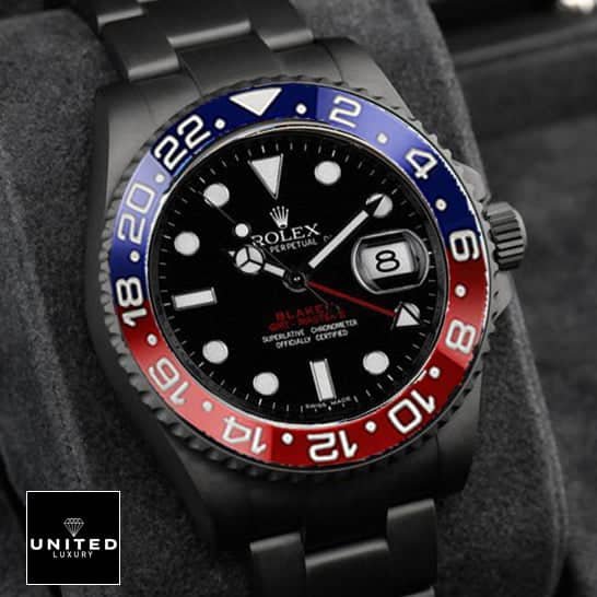 Rolex GMT-Master II 126710BLRO-0001 Rolex Pepsi Black 126710BLRO-0001 Black Dial with stick and dot indices Replica