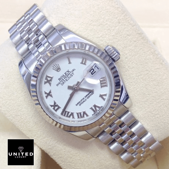 Rolex Datejust 179174 White Rolex Datejust 179174 White Dial Replica and clock cushion