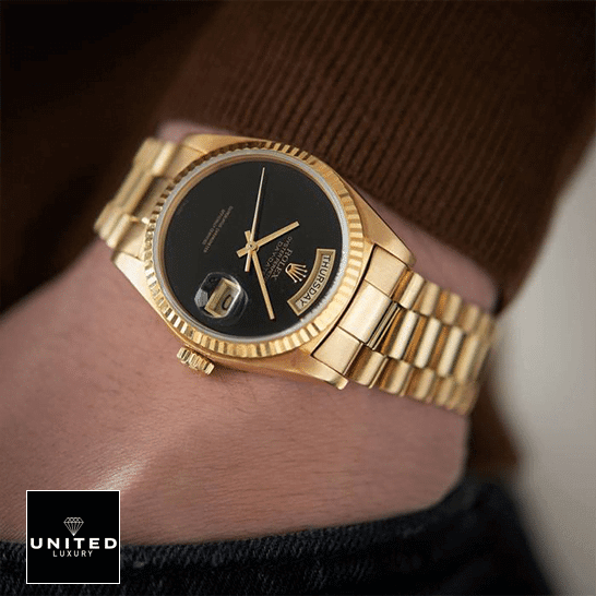 Rolex Day-Date 18038 rolex_day-date_onyx_dial_18038-_bulang_jubilee_replica_man_hand