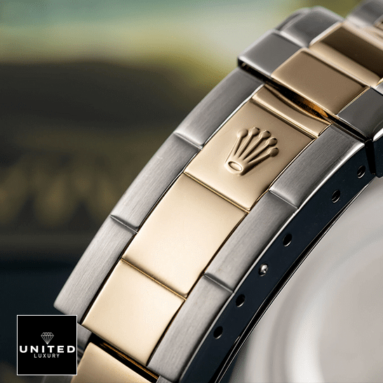 Rolex Submariner Date 16613 Rolex Submariner Date Two Tone Oyster Bracelet Fold Clasp on the Rolex Logo 16613 Replica