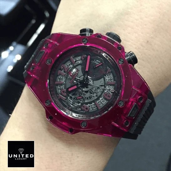 Hublot Big Bang Unico Hublot 411.JR_.4901.RT Big Bang Red Bezel and Case Replica on the man wrist