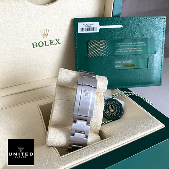 Rolex Datejust 126000 Oyster Perpetual Rolex Oyster Perpetual 126000 Stainless Steel Oyster Bracelet Replica& Guarantee Card in the Green Rolex Box
