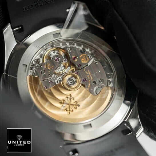 Patek Philippe Aquanaut Travel Time 5164A-001 Patek Philippe Dual Time Stainless Steel Mechanism Replica upside view