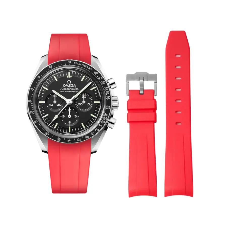 Omega – Speedmaster –  Rubber Strap – Red