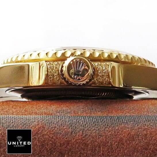 Rolex GMT-Master II 116718LN Rolex GMT-Master II 116748SANR Yellow Gold Crown Pusher Replica
