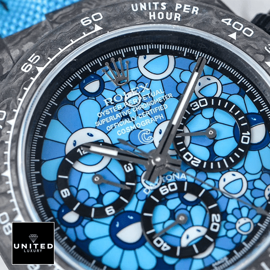 Rolex Cosmograph Daytona 116509 Rolex Daytona Cosmograph Blue Sun Flower Pattern Dial & Black Bezel Replica