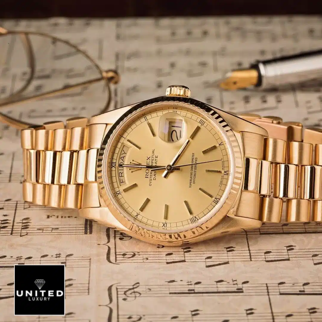 Rolex Day-Date 228238 Rolex Day-date Gold 40 228238-0003 Replica on the notes